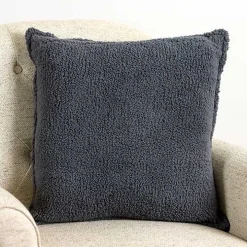Charcoal Cozy Waffle Pillow