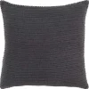 Charcoal Gray Subtle Striped Oversized Pillow