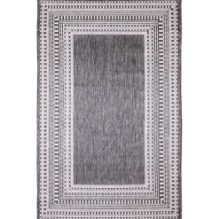 Charcoal Linear Macy Indoor/Outdoor Area Rug, 7x9