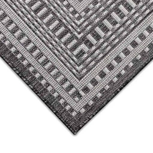 Charcoal Linear Macy Indoor/Outdoor Area Rug, 7x9
