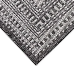 Charcoal Linear Macy Indoor/Outdoor Area Rug, 4x7