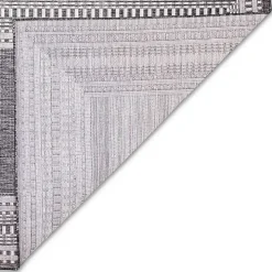 Charcoal Linear Macy Indoor/Outdoor Area Rug, 4x7