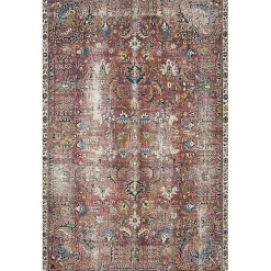 Chris Loves Julia x Loloi Jules Merlot Rug, 5x7