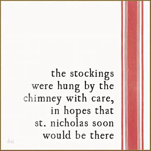 Christmas Quote Right Stripe Canvas Wall Plaque