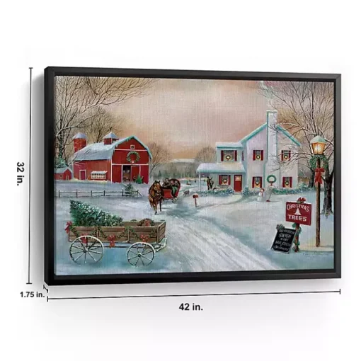 Christmas Tree Farm Framed Art Print, 42x32 in.