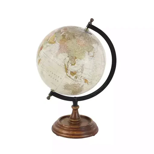 Classic Ivory Mango Wood Base Globe