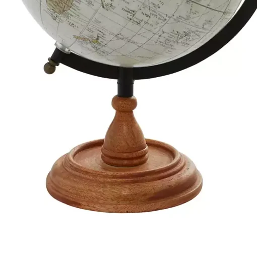 Classic Ivory Mango Wood Base Globe