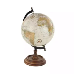 Classic Ivory Mango Wood Base Globe