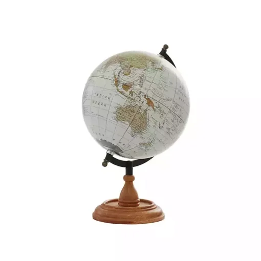 Classic Ivory Mango Wood Base Globe