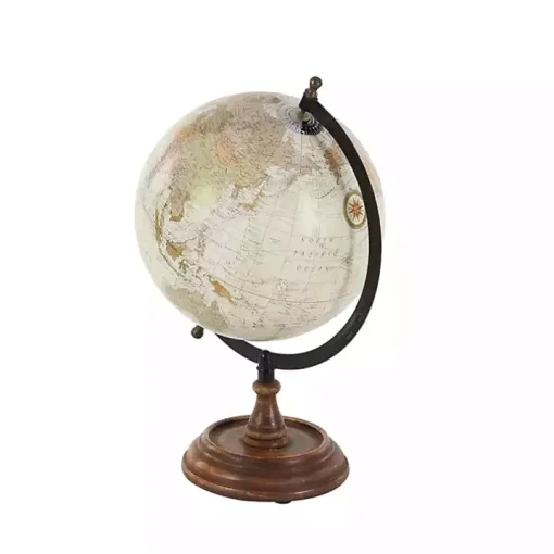 Classic Ivory Mango Wood Base Globe