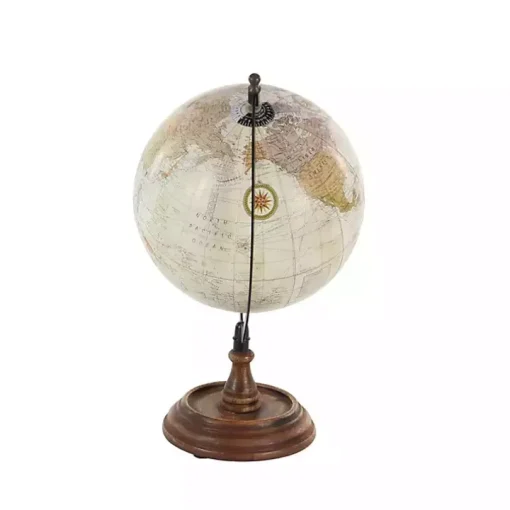 Classic Ivory Mango Wood Base Globe