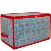 Clear and Red Zip 112-pc. Ornament Storage Box