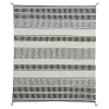 Coal Geometric Striped Throw