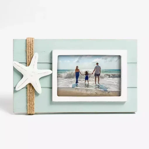 Coastal Starfish Wooden Picture Frame, 4x6
