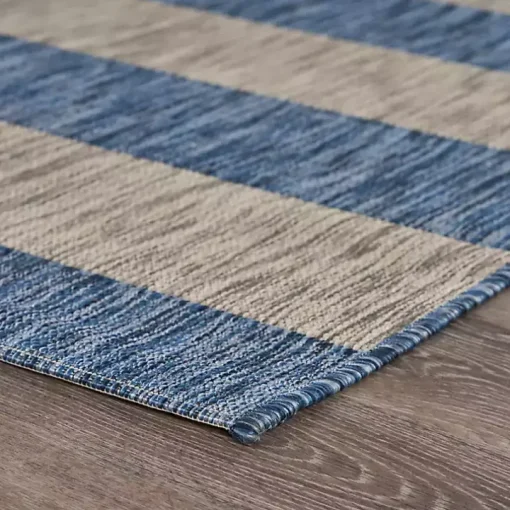 Coastal Stripes Outdoor Area Rug, 7x9