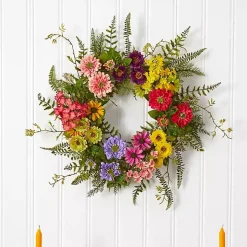 Colorful Mixed Floral Wreath