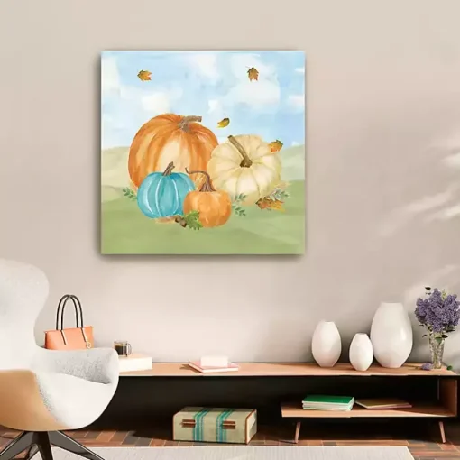 Colorful Pumpkin Patch Canvas Art Print, 30x30 in.