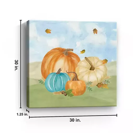 Colorful Pumpkin Patch Canvas Art Print, 30x30 in.