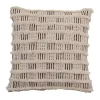 Cream Block Print Throw Pillow