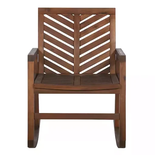 Dark Brown Chevron Outdoor Rocking Chair