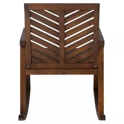 Dark Brown Chevron Outdoor Rocking Chair