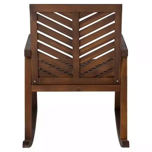 Dark Brown Chevron Outdoor Rocking Chair
