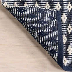 Dark Gray and Ivory Dainty Diamond Area Rug, 5x8