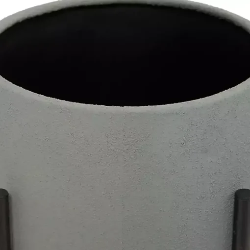 Dark Gray Barrel 2-pc. Planter Set