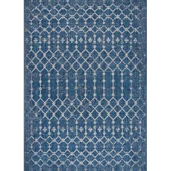 Davon Blue Moroccan Trellis Outdoor Rug, 8x10