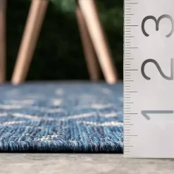 Davon Blue Moroccan Trellis Outdoor Rug, 8x10