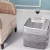 Distressed Pinson Cube Pouf