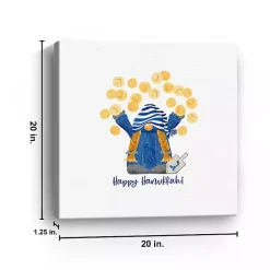 Dreidel Gelt Game Gnome Canvas Art Print
