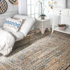 Ella Hand Braided Jute Rug, 7x9