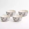 Emery Black Toile Cereal Bowls, Set of 4