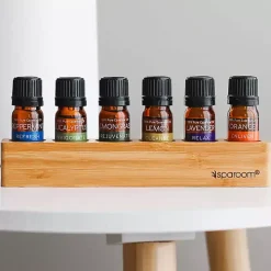 Essential Oil Variety Pack with Bamboo Holder