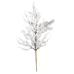 Flocked Holly Berry Stems, Set of 3