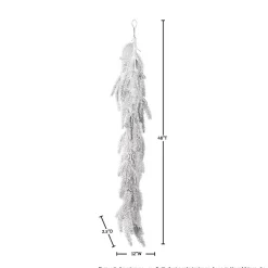 Flocked Weeping Noble Fir Garland