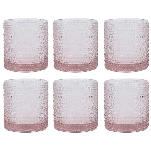 Fortessa Pink Jupiter Short Glasses, Set of 6