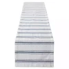 French Blue Zig Zag Stripe Table Runner, 72 in.