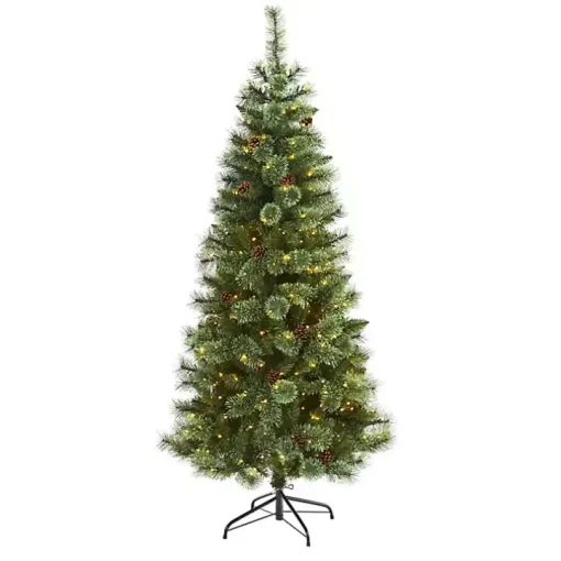 6 ft. Pre-Lit Pine and Pinecone Christmas Tree