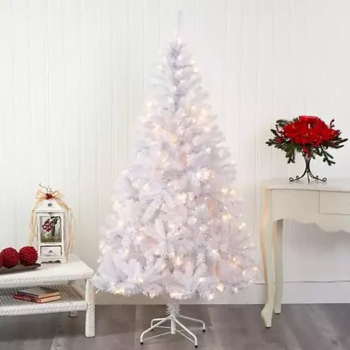 6 ft. Pre-Lit White Christmas Tree