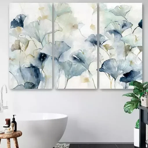 Glorious Ginko Canvas Art Prints, Set of 3