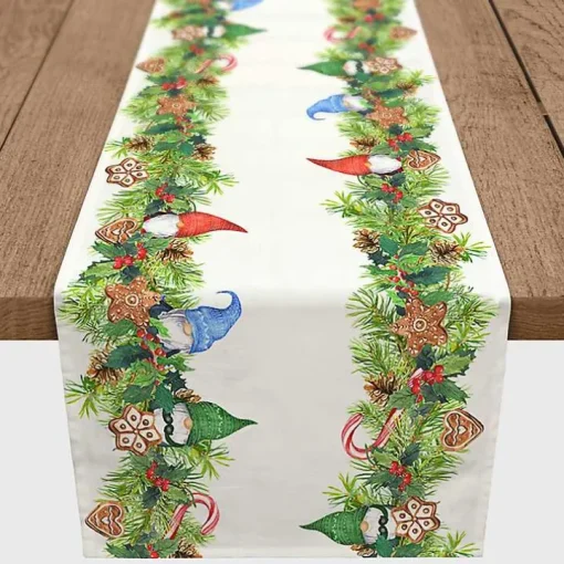 Gnome and Cookies Twill Table Runner, 90 in.