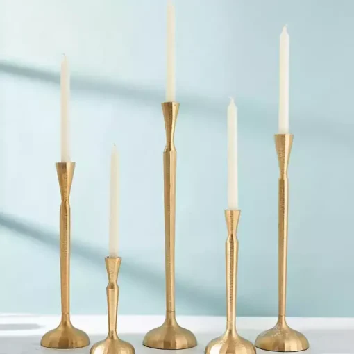 Gold Metal Taper Candle Holder, 21 in.