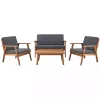 Gray Acacia Wood 4-pc. Outdoor Living Set