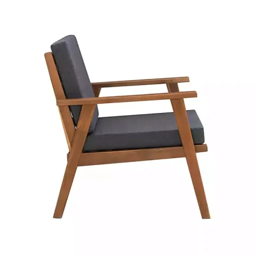Gray Acacia Wood 4-pc. Outdoor Living Set