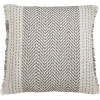 Gray and White Kantha Chevron Pillow