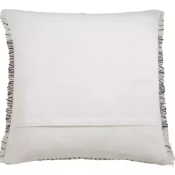 Gray and White Kantha Chevron Pillow