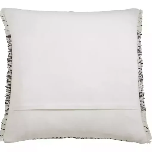 Gray and White Kantha Chevron Pillow