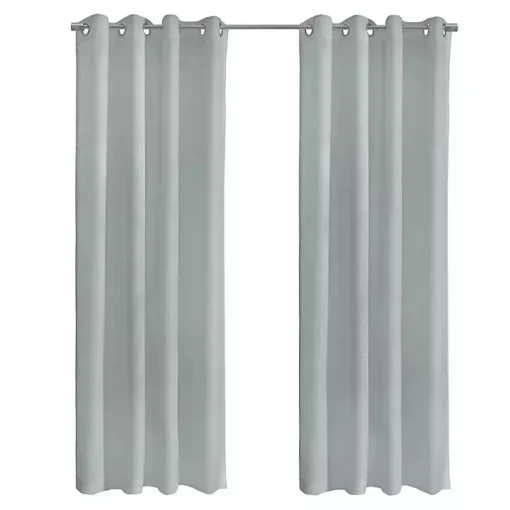 Gray Boucle Sheer Single Curtain Panel, 108 in.